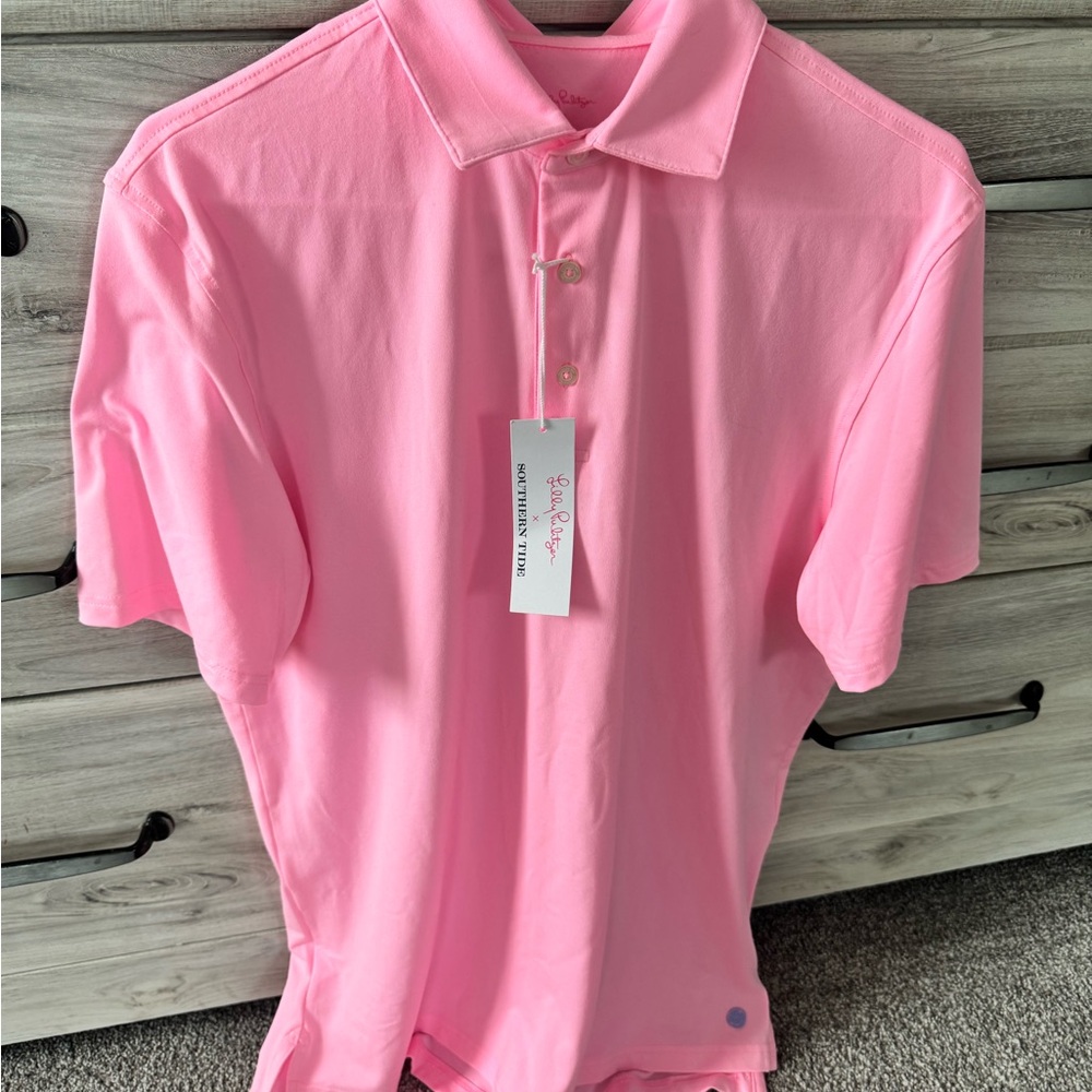 Lilly Pulitzer x Southern Tide Light Pink Polo Shirt